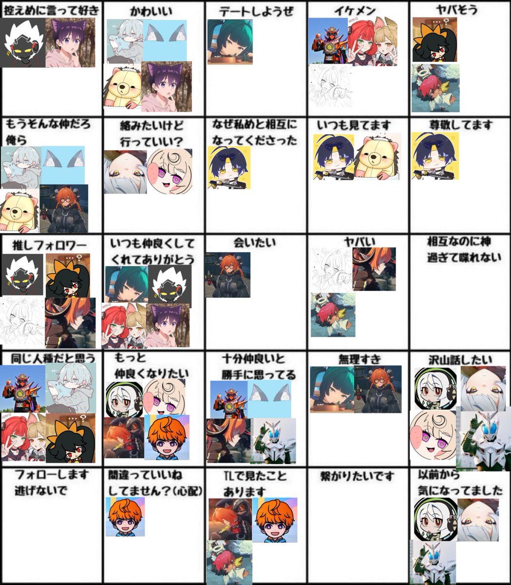 vCtuui6imC3937's tweet photo. 完成です。
1人3枠入っているはず https://t.co/C68HMg2bJ5