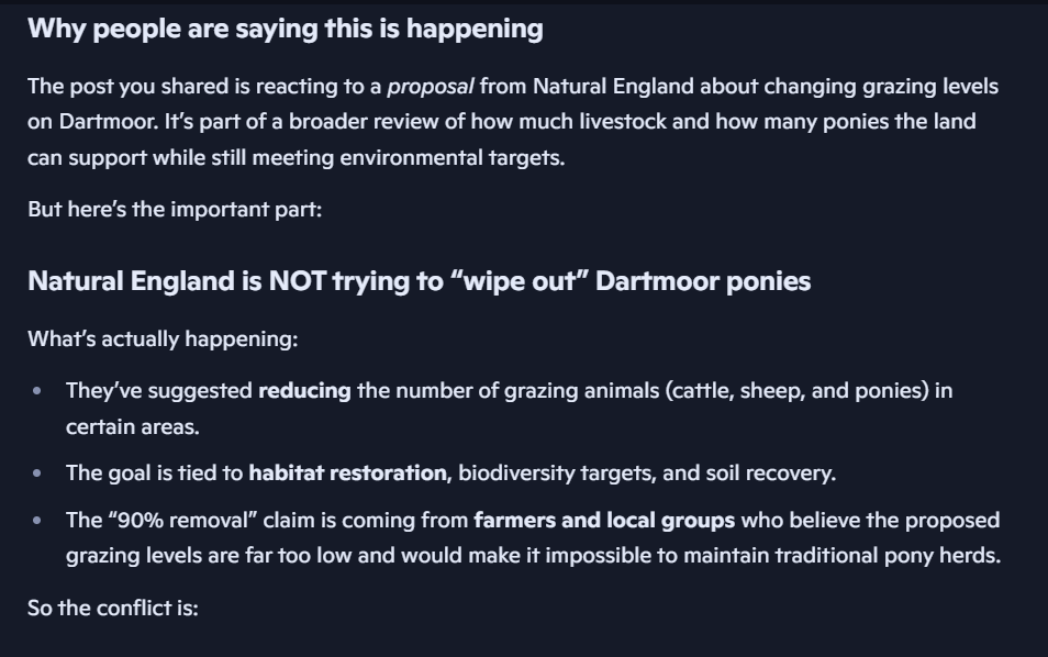 NomaViansa's tweet photo. @JPBWFarm Context Matters =
Natural England wants to cut grazing numbers to meet habitat recovery targets. Farmers say the cuts are so extreme they’d wipe out most herds over time. The animals wouldn’t be “culled”, they’d be sold off, rehomed, or the herds would slowly shrink. https://t.co/TdhFSjNhe3