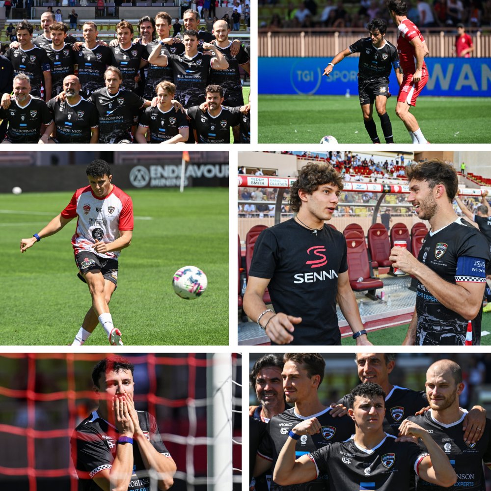 Motorsport's tweet photo. From the grid to the pitch. ⚽️

Some drivers traded horsepower for footwork in the annual Monaco charity match. https://t.co/YC5rbq9Qxz