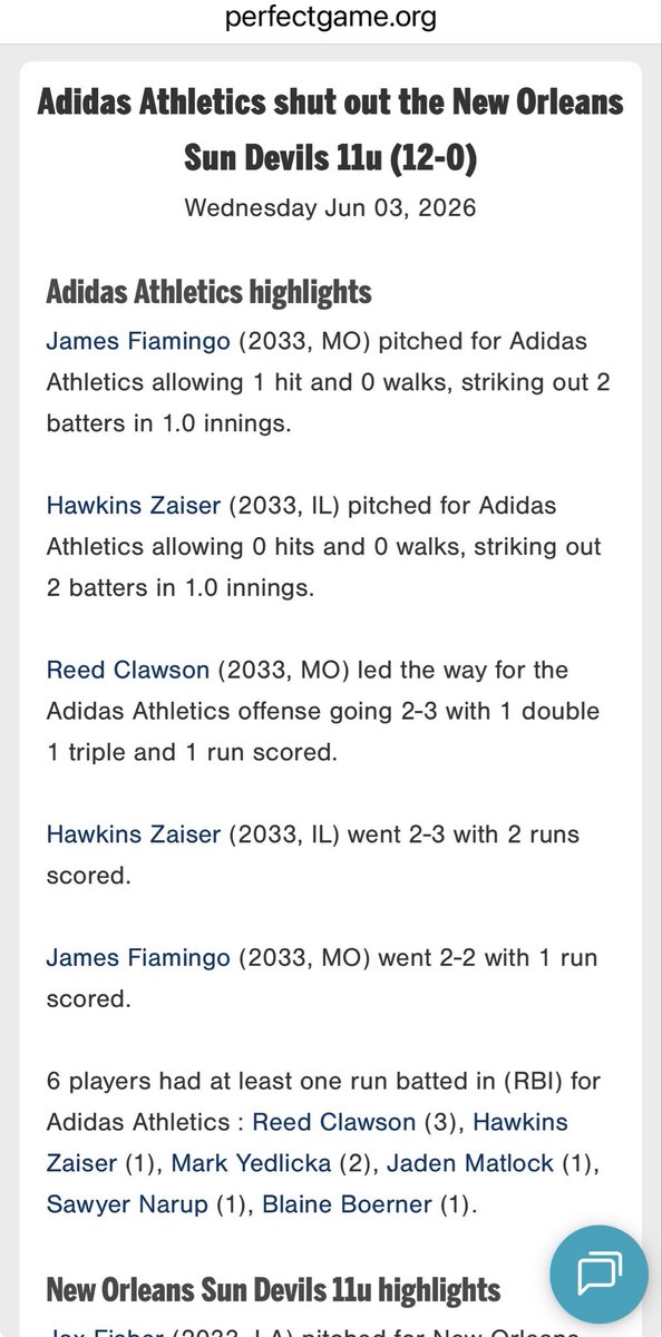 HawkinsZaiser's tweet photo. Good start to the tournament. Team played well. Good pitching, defense, and hitting. Getting ready for game 2 at @PG_Tourney Gulf Coast World Series. @Matthew29015869 @AdidasAsBSB https://t.co/7Y7QsI7dXA