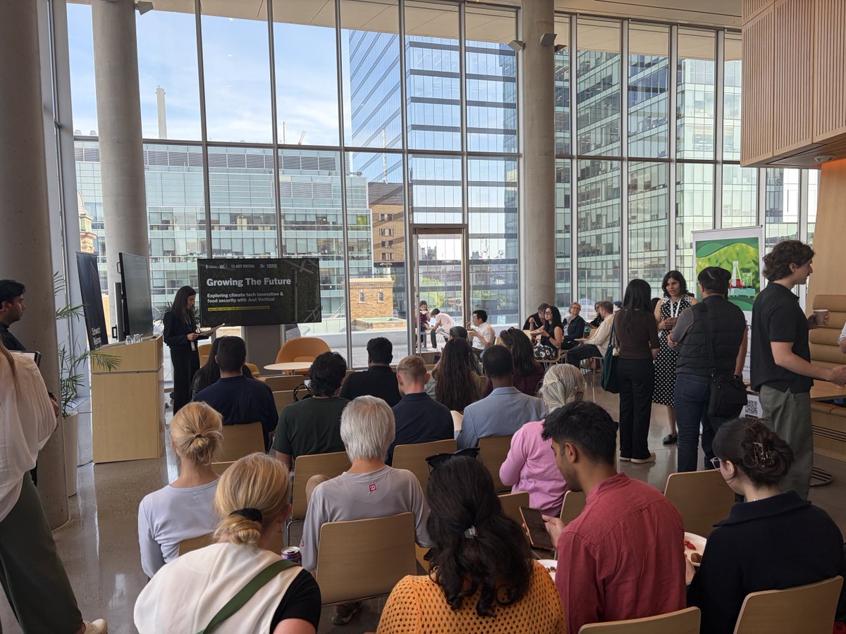 JustVertical's tweet photo. What a night.

The @tocw x @UofTx Just Vertical Climate Tech Showcase was everything we hoped: brilliant keynote, insightful fireside, startups exhibiting the future of climate tech, and refreshments off the grow racks.

Thanks to everyone who came out.

#TOCW #ClimateTech #UofT https://t.co/USDUdZO4nv
