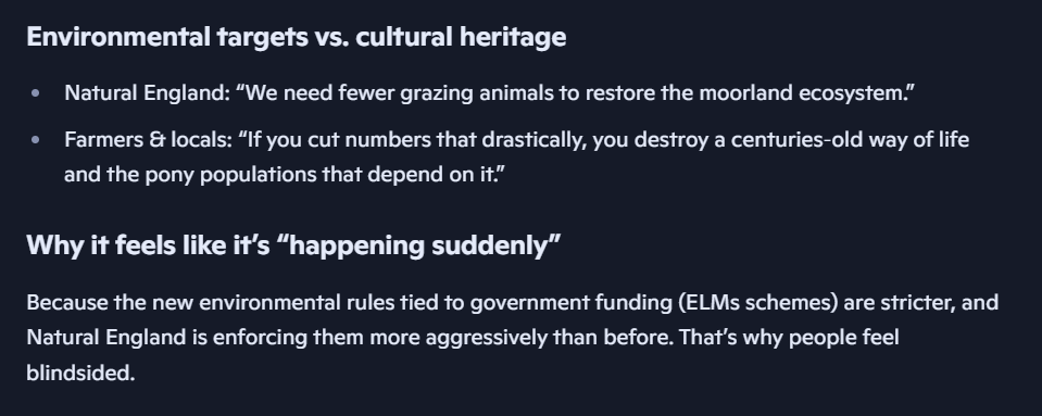 NomaViansa's tweet photo. @JPBWFarm Context Matters =
Natural England wants to cut grazing numbers to meet habitat recovery targets. Farmers say the cuts are so extreme they’d wipe out most herds over time. The animals wouldn’t be “culled”, they’d be sold off, rehomed, or the herds would slowly shrink. https://t.co/TdhFSjNhe3