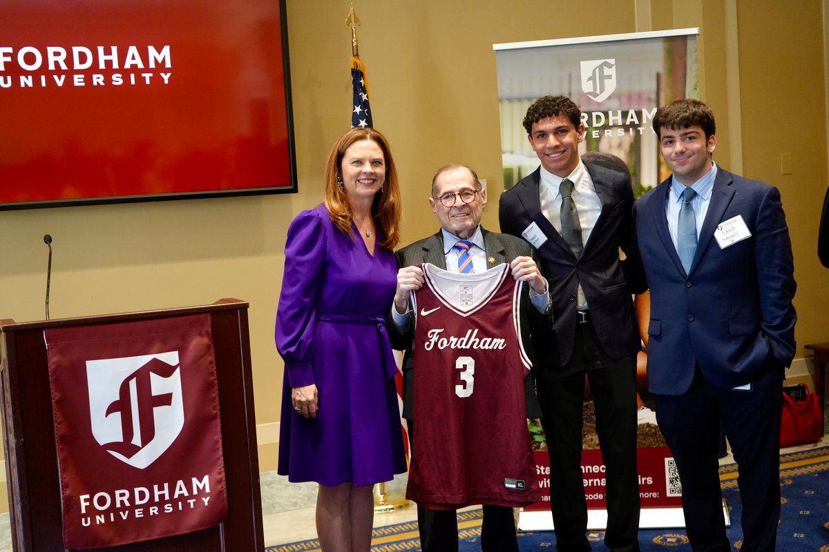 RepJerryNadler's tweet photo. Last night, I gathered with @FordhamNYC students, alumni, and faculty to celebrate my alma mater. Fordham’s commitment to public service and the pursuit of justice is embodied in the dedicated professors, staff members, and administrators who helped cultivate my passion for constitutional law. I am proud to call Fordham University my partner as we work to protect and restore financial aid to expand educational opportunities for all students.