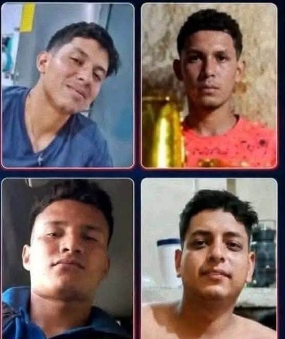 radiolimontv's tweet photo. JÓVENES QUE DIJERON A SUS PAPÁS  IBAN A SACAR PAPELES DE MOTO ENCONTRADOS EN SACOS

Se Confirma que los cuerpos hallados en el sector Las Cañitas corresponden a los 8 ciudadanos desaparecidos desde el 31 de mayo en la vía Babahoyo–Jujan.

El mensaje escrito a mano dice:
"Copia a los Choneros, no van a quedar.  Los Lobos".