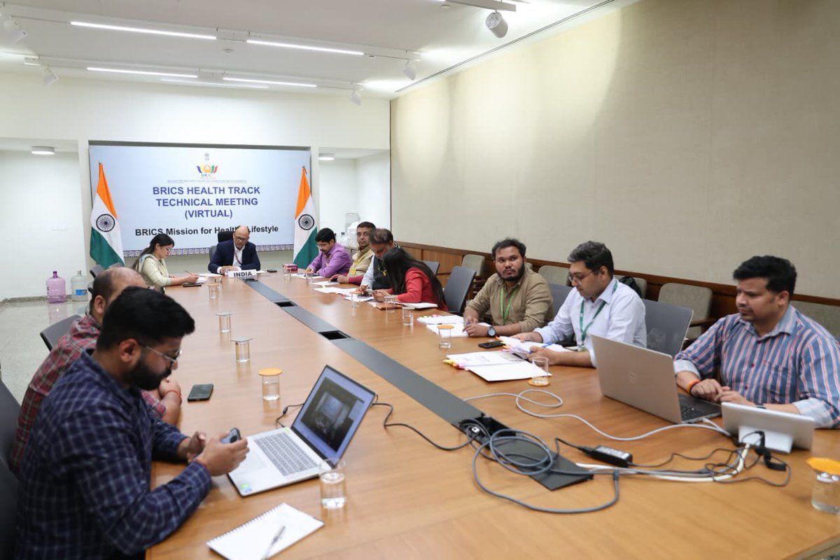 MoHFW_INDIA's tweet photo. #HealthForAll #BRICS2026 #HealthyLifestyle

Under India's BRICS Chairship 2026, FSSAI, under the Ministry of Health and Family Welfare, Government of India, convened the 3rd Technical Meeting on the BRICS Mission for Healthy Lifestyle today.

Member countries deliberated on the development of the BRICS Declaration on Healthy Lifestyles, sharing suggestions and perspectives to shape actionable recommendations that can be adapted and replicated for wider public health impact. Delegates also exchanged best practices to support collective efforts towards healthier societies.

The meeting reaffirmed BRICS' commitment to collaboration, preventive healthcare, and the promotion of healthy lifestyles for improved public health outcomes.