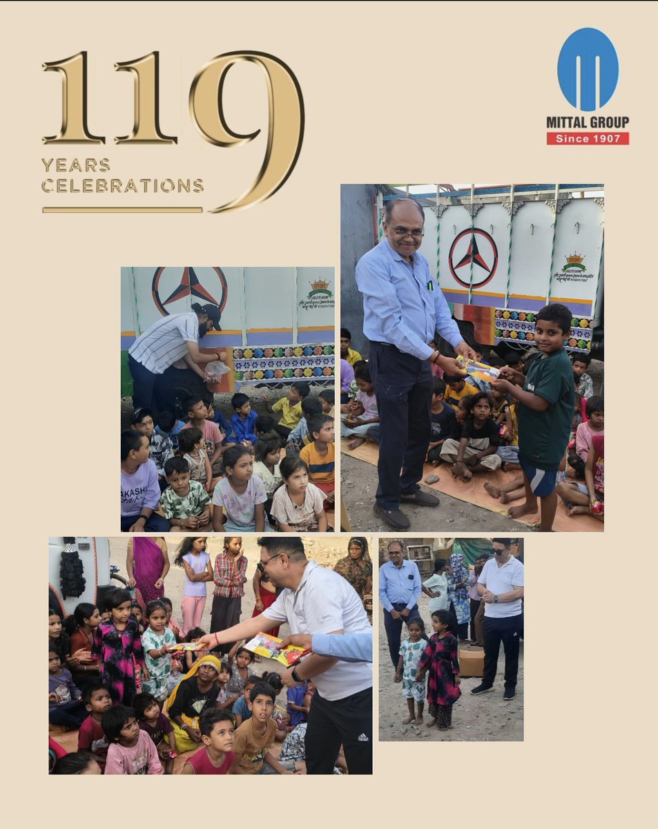 MittalGroup's tweet photo. 119 Glorious Years Celebrated! 🎉🇮🇳

Last week, Mittal Group proudly marked its 119th Foundation Day with joy, gratitude, and togetherness across Indore Head Office, Pithampur Factories, New Delhi & Mumbai offices.

The celebrations included:
> Floral tributes to our respected founders and visionaries
> Inspiring speeches by our Directors
> Fun sports & games for team bonding
> Donation of stationery and sweets at orphanages
> A special Chairman’s Dinner

From honouring our rich legacy to creating new memories with our extended Mittal Family, the day was a beautiful reflection of 119 years of dedication, growth, and unity.

Thank you to every team member for making this occasion truly special.

Here’s to many more milestones ahead!

119 Years of Legacy | Excellence | Make in India
#119thFoundationDay #MittalGroup #119YearsStrong #FoundationDay2026 #MittalFamily #MakeInIndia #Indore #Pithampur
