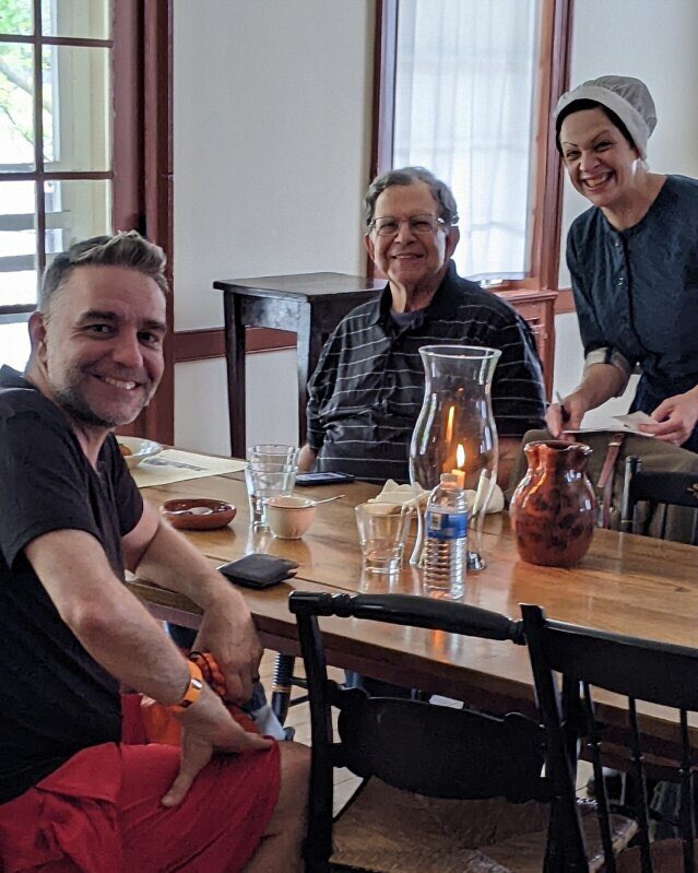MarcRyanOnAir's tweet photo. We chose Greenfield Village. Mom and Dad couldn’t have loved it more. Epic place. 

I went around telling staff “Hello. We are from the year 2026. Our advice is to stay where you are (in the year 1800). You’re much better off.” 😂 https://t.co/DzvNswTjsL