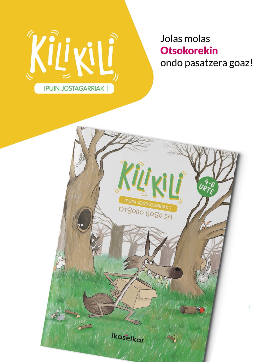 ikaselkar's tweet photo. 🐺 Bizi OTSOKOren abenturak!

Naturaren sekretuak ezagutu eta erronka zoragarriei aurre egingo diete ipuin jostagarri honetan:
✏️ Marraztu eta koloreztatu
✂️ Moztu eta itsatsi
🔍 Bilatu eta zenbatu
🧩 Labirintoak eta loturak
🎶 Bertsoak entzun eta abestu

Irudimena askatu! 🌟 https://t.co/SLFwe7lGSC