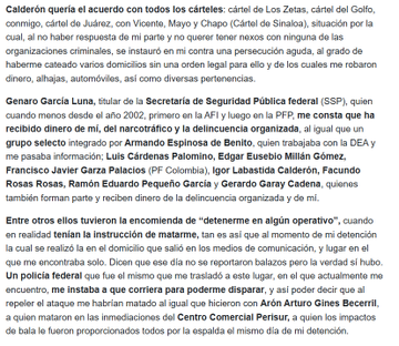 TEPETATES53's tweet photo. CartaPúblicaDifundida/2012,"La Barbie"Sí,El texto íntegro en la carta de #ÉdgarValdezVillarreal,alias" #LaBarbie"Disponible forma pública en internet.RedactadaYentregada a la prensa,27Nov./2012 a través de su abogada, #EréndiraJoselynGuerra.CALDERON,NUNCA FUE citado POR #DEAoCIA https://t.co/tiB6un4zru