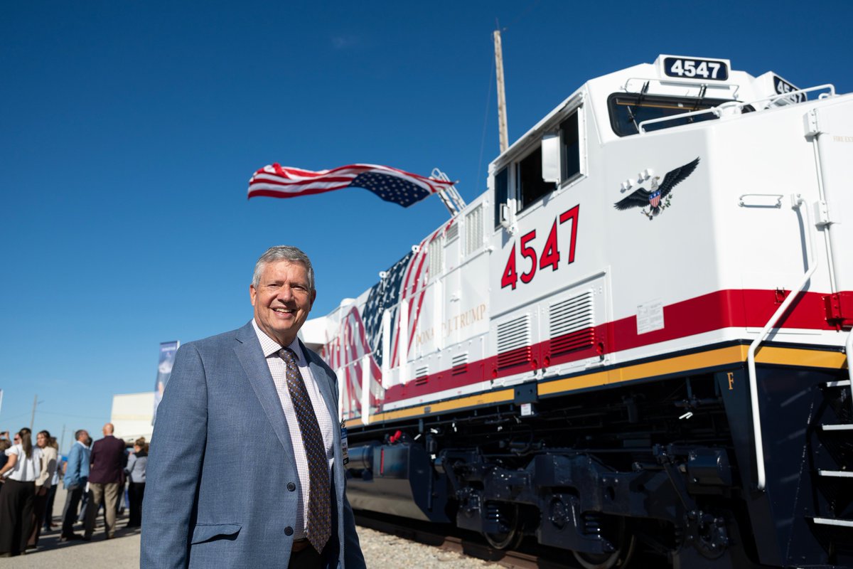 utahsenate's tweet photo. We celebrated America’s unrelenting drive for exploration, ingenuity and creativity while honoring our rich history. That spirit begins right here in our own backyard at Northrop Grumman, where the most powerful rocket boosters for human flight ever constructed are helping keep America at the forefront of innovation and space exploration.
These boosters will travel from Corinne, Utah to Florida aboard Union Pacific’s new America 250 commemorative locomotive, No. 4547, celebrating the nation’s 250th anniversary.