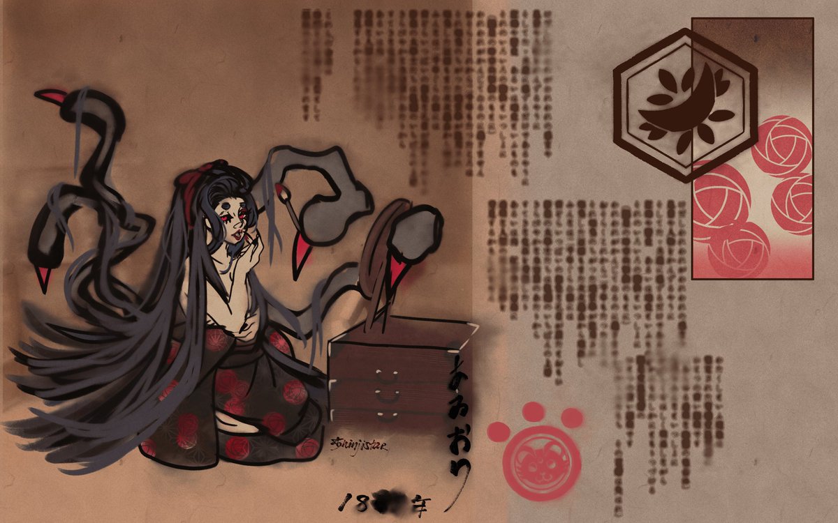 shinjistarart's tweet photo. personally I think i peaked with Miss aiori’s hisui au/vampire design… 🦇
It’s an AU, so it’s aiori herself, not an ancestor 🤧 she’s a vampire, and because of the weird way she was turned (insert giratina lore) she can use some of his powers, which includes the big wings hehe https://t.co/xbX9FuhwFB