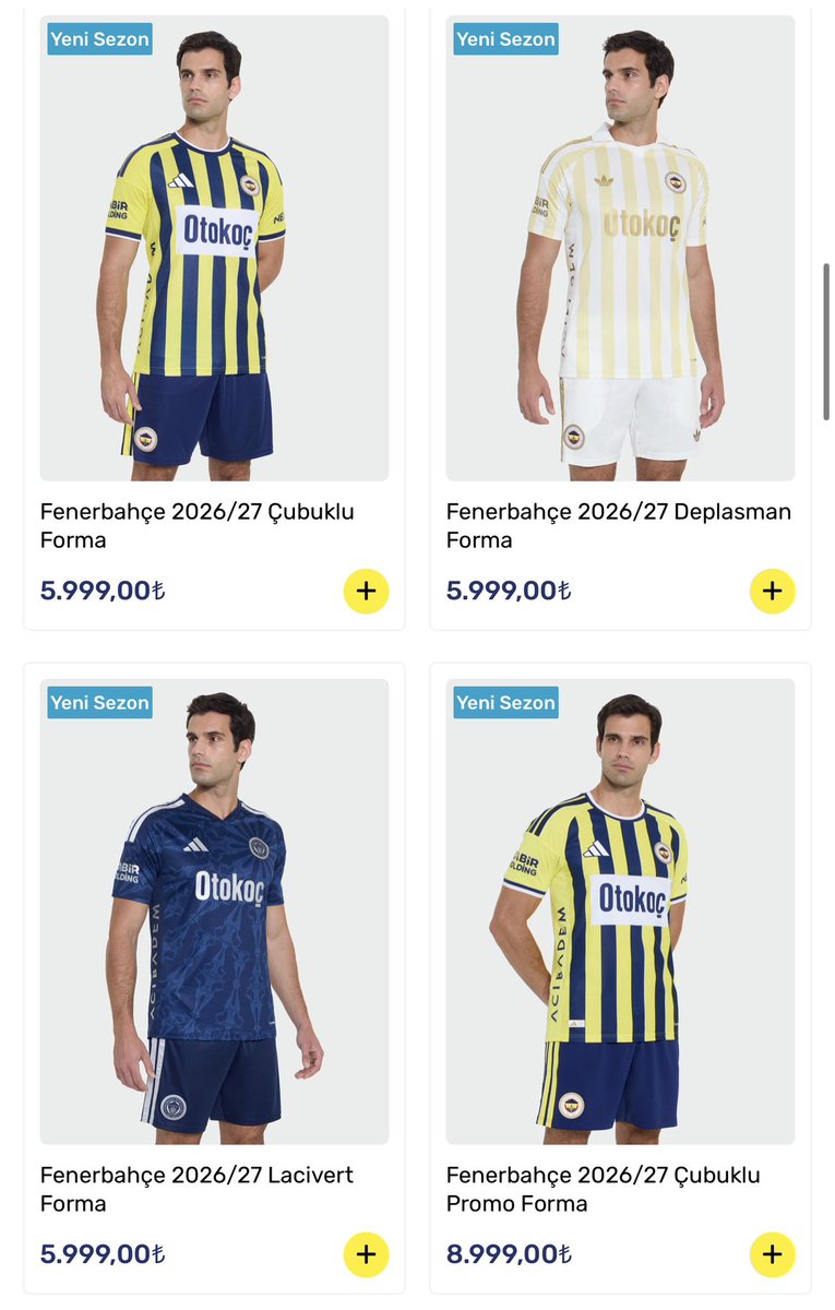 siyahcoraplilar's tweet photo. Fenerbahçe yeni sezon forma fiyatı 5.999 TL, promo forma fiyatı 8.999 TL oldu.

Çubuklu Uzun Kollu forma fiyatı ise 6.999 TL https://t.co/ho31Y3izY2