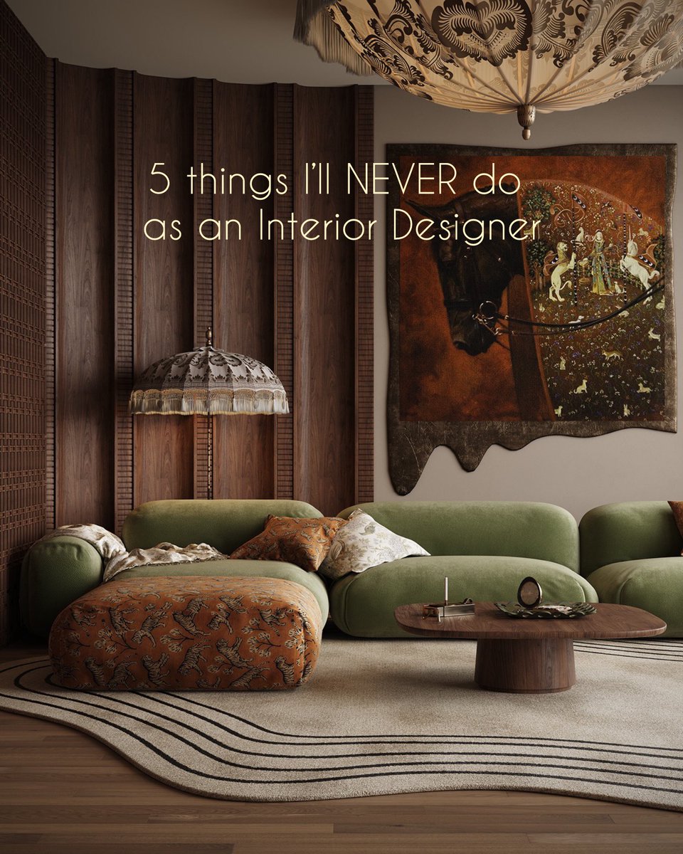 deolababalola's tweet photo. I believe great design should feel lived-in, intentional, and deeply personal not cold, trendy, or one-size-fits-all. 

Here are 5 things I’ll NEVER do as an Interior Designer 

#HMDesignStudio #InteriorDesign #DesignWithIntention #LuxuryInteriors #ModernInteriors InteriorDesignerLife