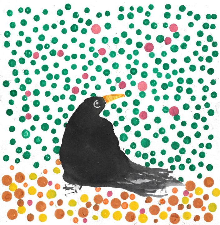 Trebornotrub's tweet photo. Art of the Day! "Berry Berry Black Bird". Buy at: https://t.co/6HOmgag2sN https://t.co/DbdYFMZiGW
