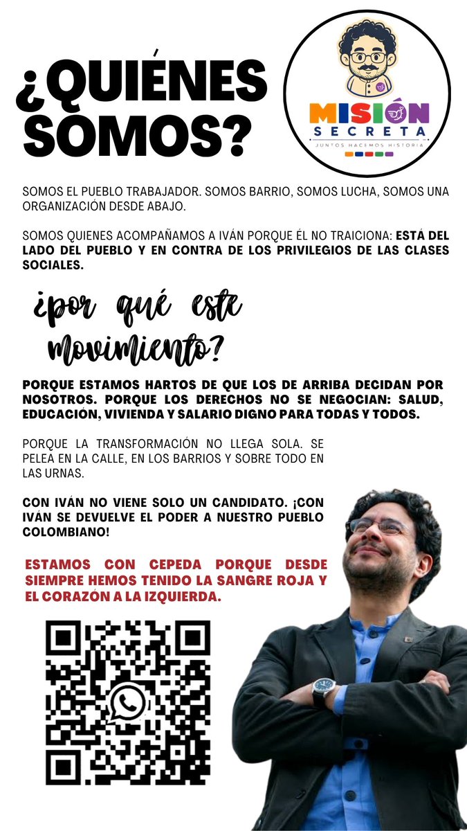Misionsecreta_'s tweet photo. Únanse a nuestra comunidad para seguir apoyando a @IvanCepedaCast Nuestro presidente en segunda vuelta! 🇨🇴🫰🏻

#CepedaEsMásCapaz #KpopersConIván #MisionSecreta
#IvánCepedaPresidente https://t.co/yLUFG8zUAf