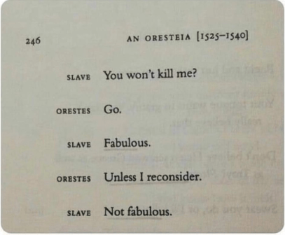 SandyofCthulhu's tweet photo. Ancient Greek plays were able to be quite funny as anyone who reads one will discover. https://t.co/5sB7ok1GHw