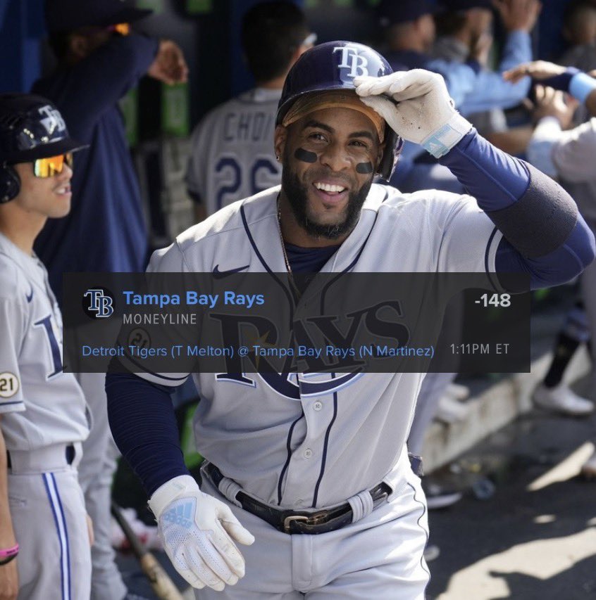 SmoodPicks's tweet photo. June 3rd, 

Straight Bet
#MLB Action
-148 Odds / #FanDuel 

• Tampa Bay Rays Moneyline

#RaysUp https://t.co/1cvpW6G5Rg