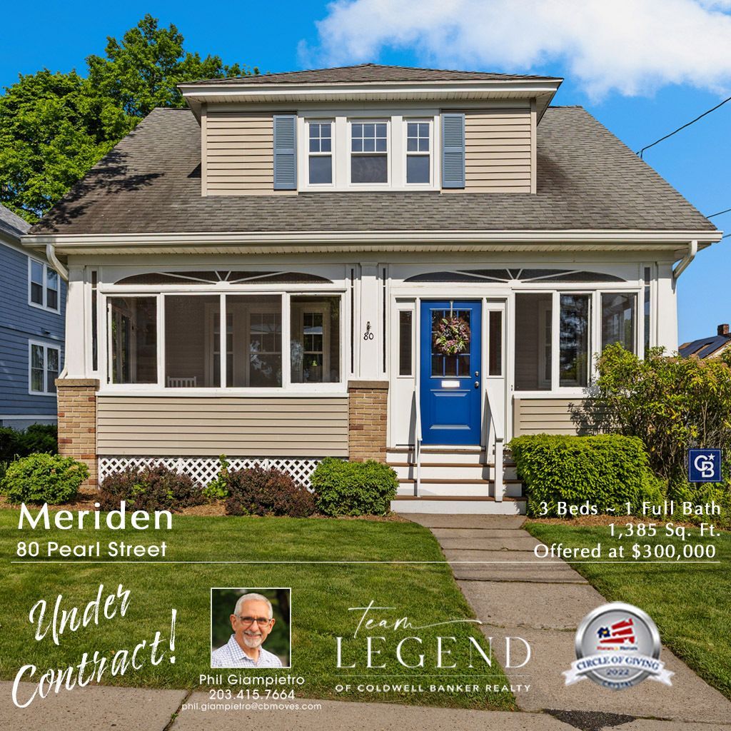 Phil027's tweet photo. Under Contract ~ Meriden
Team Legend ~ Of Coldwell Banker Realty

80 Pearl St Meriden CT 06450
3 Beds ~ 1 Full Bath ~ 1,385 Sq. Ft. ~ $300,000
Visit the listing https://t.co/3gZ8FXMO2W 

Call or text me direct 203-415-7664
Email: Phil.Giampietro@CBmoves.com https://t.co/zGlIoqPOWh