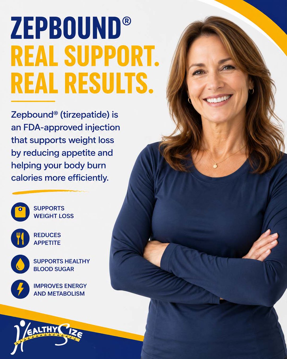 Ready for real support and real results? Zepbound (tirzepatide) is designed to help support weight loss by reducing appetite and helping your body burn calories more efficiently. #healthysize #myhealthysize #weightloss #healthysizerforlife ... Ready for real support and real results? Zepbound (tirzepatide) is designed to help support weight loss by reducing appetite and helping your body burn calories more efficiently. #healthysize #myhealthysize #weightloss #healthysizerforlife ...