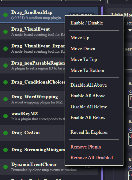 DragAndPlugin's tweet photo. Next update for the Visual Event Editor for MV/MZ will bring a Plugin Manager with ton of QOL & improvements : search parameter box, navigation tree, restore to default value & more
#RPGツクールMZ #RPGツクール #rpgmaker #rpgmakermv #rpgmakermz https://t.co/9jniA7tsfJ