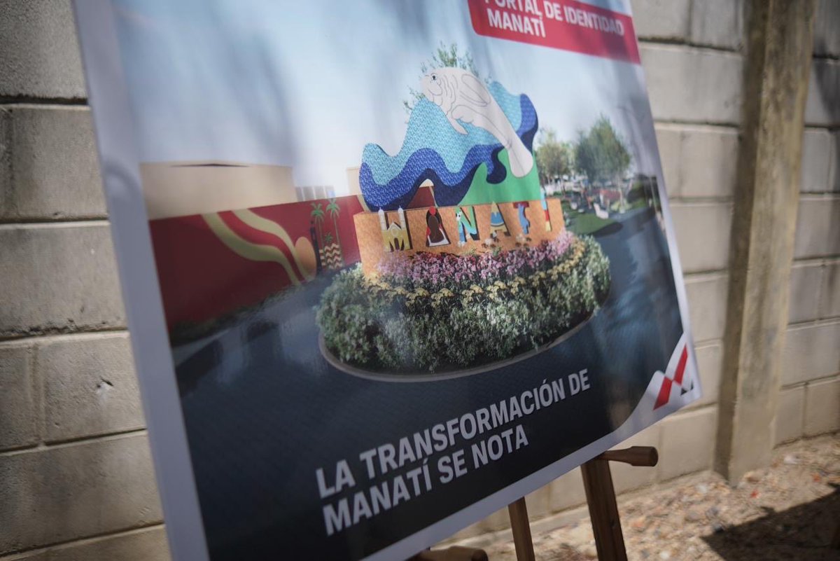 JAvilaPareja's tweet photo. La #PlazaDeIdentidad de Manatí avanza en 30% de ejecución y pronto será un nuevo símbolo de orgullo para el municipio a través de sus letras monumentales, zonas verdes mobiliario e iluminación moderna. ¡Manatí construye un lugar para contar su historia y fortalecer su identidad!. https://t.co/bcrF0rNmjv