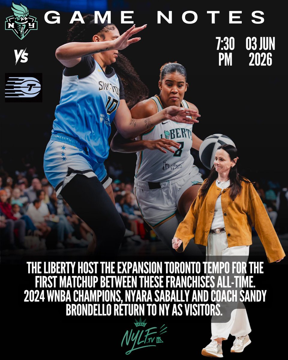 NYLibertyFanTV's tweet photo. Gameday at the House! ๐ฝ
๐ Commissionerโs Cup๐
@nyliberty ๐ @torontotempo
โฐ 730 PM
๐ @barclayscenter
๐บ USA/MY9
#nyliberty #nylftv #wnba https://t.co/clnjIP2OmC