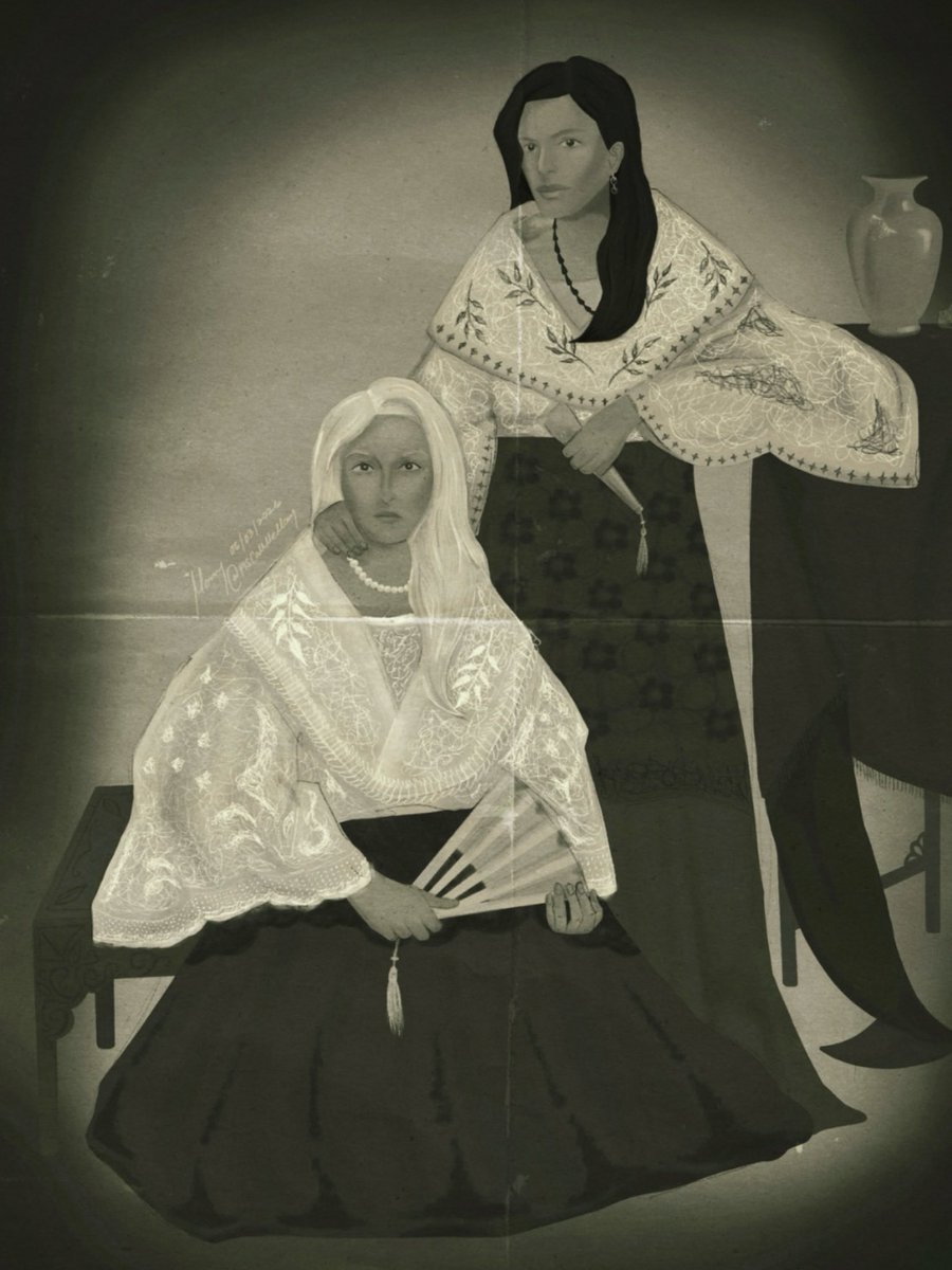 PlsCallMeMary's tweet photo. In honor of pride month, here’s #Mirandy in 1910s Philippines. 

Where they have their first-ever picture together taken, and Andy has a habit of writing Miranda letters every single day.

[English translation in comments]

#TDWP https://t.co/vBKK41WVNp