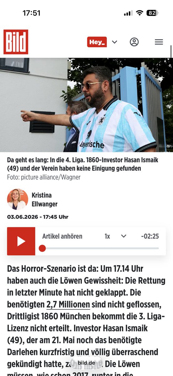 Hugo___V's tweet photo. 1860 failliet en terug gezet naar 4e liga.  Havelse gehandhaafd 😩 https://t.co/jUcQfTo17c