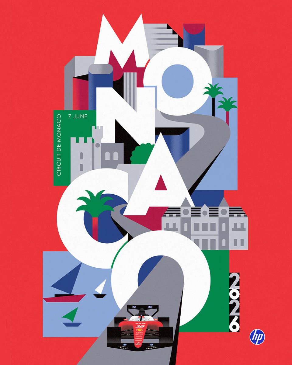 ScuderiaFerrari's tweet photo. Ready to add another page to the Monaco story 📝

Follow our weekend on the SF App and social channels 📲
Cover art by Andrea Manzati ➡️ https://t.co/aNvGOrA6nz https://t.co/EnfE7HDsZc