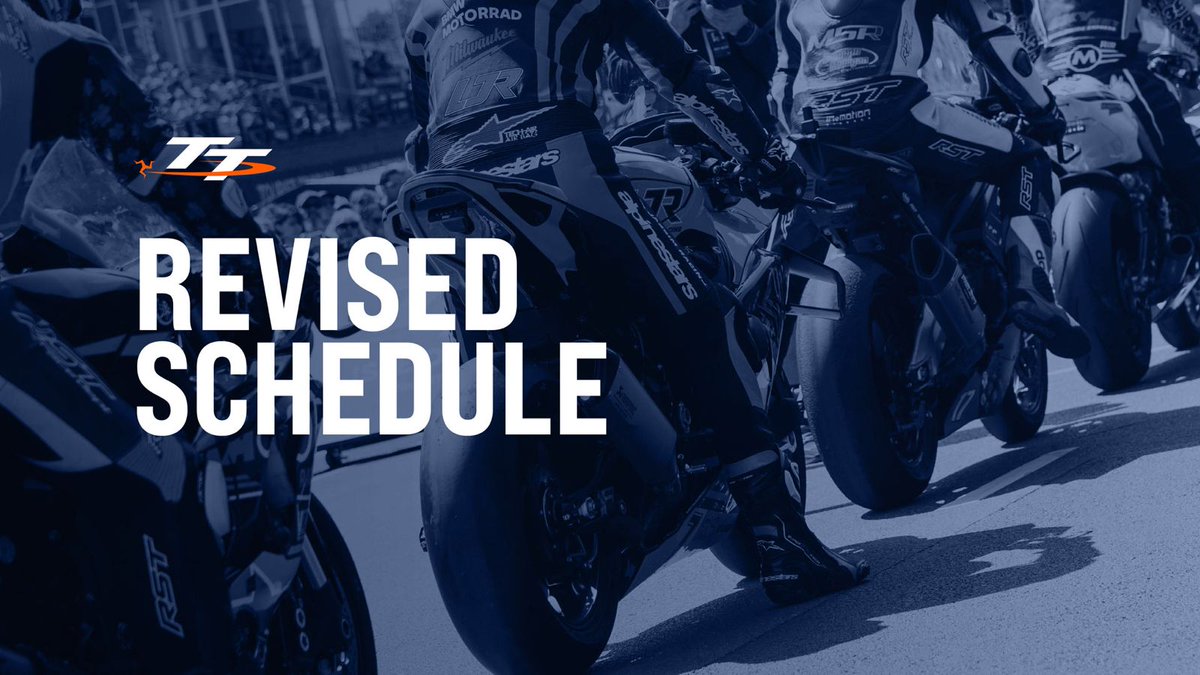 ttracesofficial's tweet photo. REVISED TT RACE PROGRAMME CONFIRMED

The Isle of Man TT Races has confirmed a revised race programme for the remainder of the 2026 event, designed to make best use of the available weather windows and provide the strongest opportunity to complete the remaining race schedule as safely as possible.

With further unsettled weather forecast over the coming days, the revised programme has been structured to prioritise the delivery of the Milwaukee Senior TT while also providing the best possible opportunity to complete as much of the remaining race programme as conditions allow.

The revised schedule follows detailed consideration of forecast conditions, competitor mileage, operational readiness, road closure requirements and the safe delivery of racing across the Mountain Course.

View the latest schedule and update here: https://t.co/FNxznBAHHu