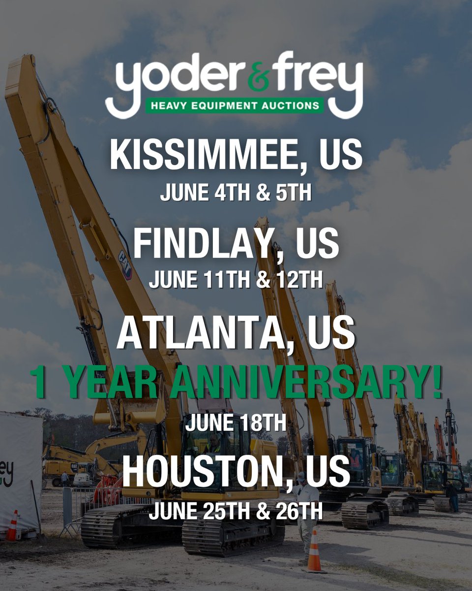 NorthTOAuction's tweet photo. 🚨 June Auction Line-Up is Here! 🚨

Get ready for a packed month of bidding opportunities across North America, the UK, and Europe with United Auctions, Yoder &amp; Frey, and Euro Auctions.

View auctions: https://t.co/sUJNdK5akc https://t.co/LWzNJPCyPB