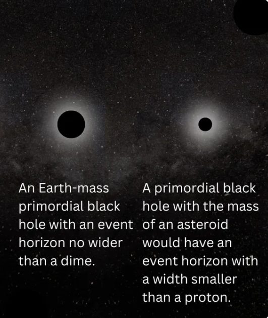 HDTBill's tweet photo. Re:  Dark Matter Found? News from Anton.  
Newton's Laws found working at intergalactic distances; MOND theory poss dead.  But!  a Steven Hawking teeny tiny Primordial Black Hole light lens seen in our nearby Large Magellanic Cloud.   "Phoebe" ~1mm size.
https://t.co/IvKWLZgmET https://t.co/74soXXCFod