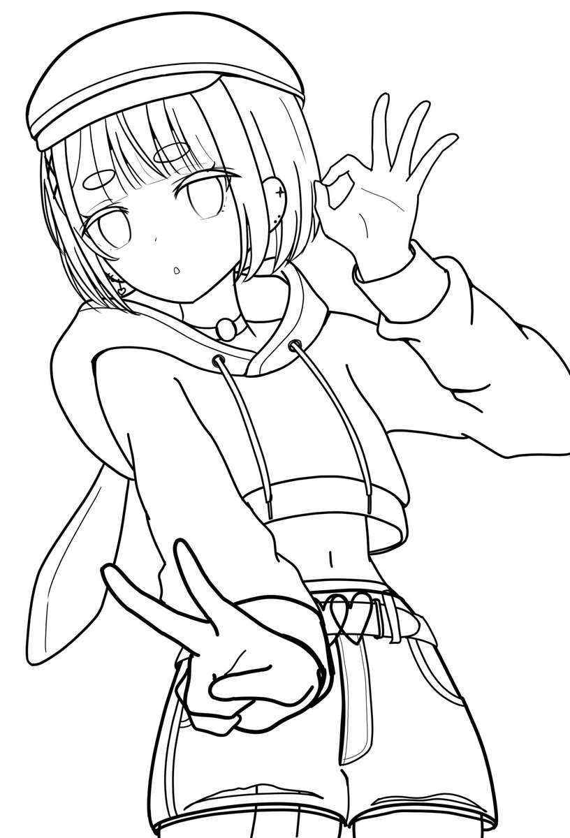 あなたのために 線画 線画終わった！ 寝ます！