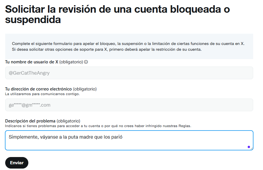 KalandrakaCat's tweet photo. Bueno, parece que la puteada dio resultado. Me devolvieron la cuenta @GerCatTheAngry https://t.co/mt4ASBuQJO