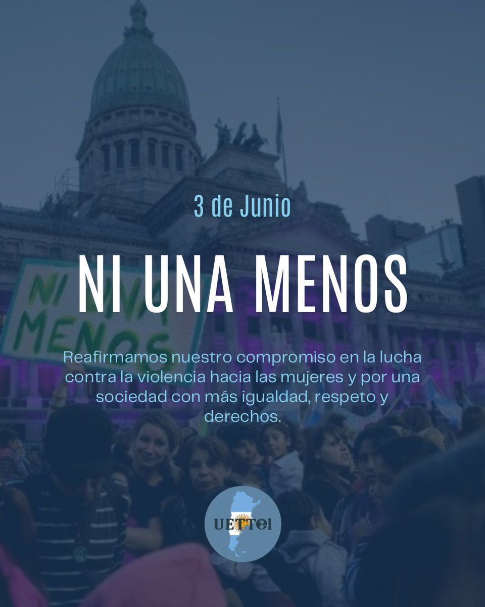 UettelT's tweet photo. Hoy, 3 de Junio, desde UETTEL reafirmamos nuestro compromiso en la lucha contra la violencia de género.

#NiUnaMenos https://t.co/1M6T66tXDt
