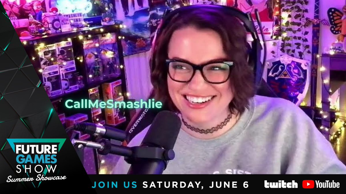 CallMeSmashlie's tweet photo. I have multiple VERY unexpected announcements to make today. 🫪 First up… 

I am now also an official co-host of the Future Games Show Summer Showcase on Saturday! @futuregamesshow 

🗓️3pm ET this Saturday, June 6th

What even is happening right now?! This is cray-zeeee! https://t.co/NZUoqe5hXL