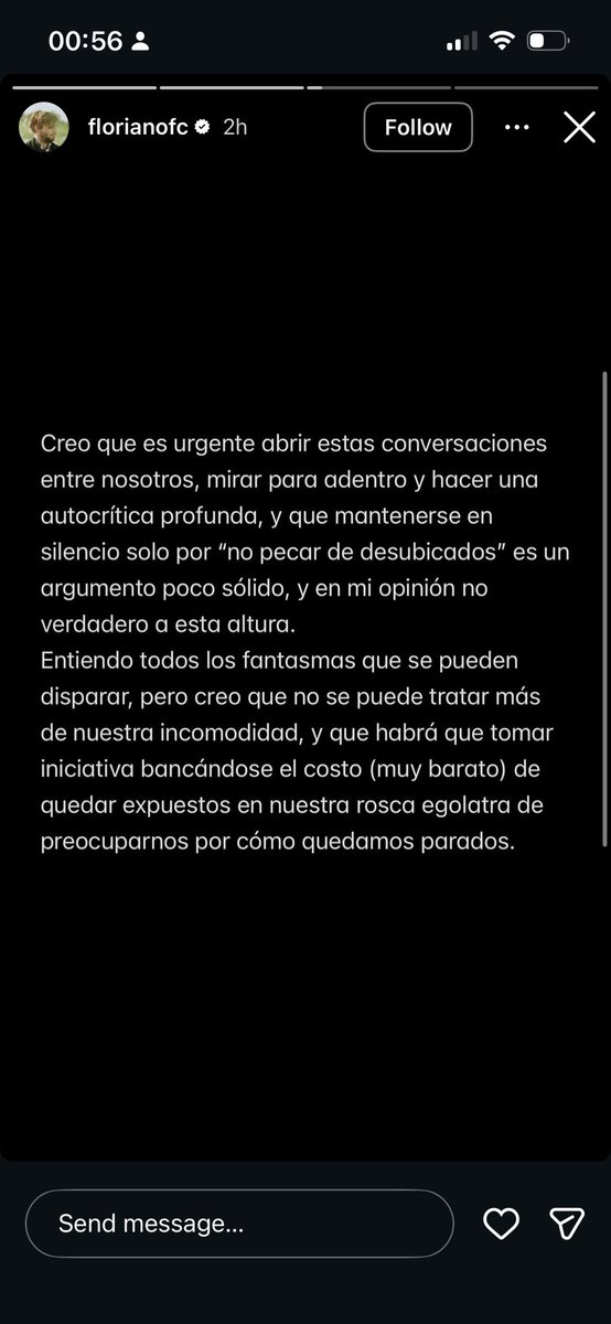 lolaetala's tweet photo. Me pareció muy atinada la reflexión que hizo Florián sobre la falta de reacción de los hombres para manifestarse en contra de la violencia machista, la comparto por acá https://t.co/OPprrljTCu