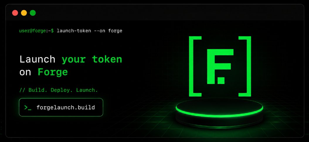 ForgeLaunchHQ's tweet photo. $ forge --live ⚡

The permissionless ERC-20 launcher on Uniswap V4 · Base is open.

Mint founder NFTs.
Launch tokens in one transaction.
Route fees to any wallet or @handle, atomically.

→ https://t.co/4xxheX78D1

Every Forge deploy ships with:

▸ 100B fixed supply ERC-20 + EIP-2612 Permit
▸ Auto V4 pool · 1.5% dynamic fee
▸ Single-sided LP locked PERMANENTLY · no rug surface
▸ Anti-sniper parabolic fee decay 80% → 1.5% / 30s
▸ Auto-verified on Basescan · metadata pinned to IPFS

~$0.20 gas. ~30 seconds.

Launch your token on @ForgeLaunchHQ