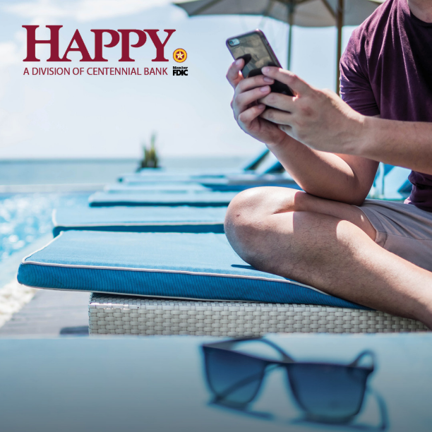 HappyStateBank's tweet photo. 🌴 Wherever summer takes you, your bank can go too. Manage your money anytime with Happy Online Banking.

💛 Learn more: https://t.co/Bvh0frrO2H https://t.co/fMGwyoLSPm