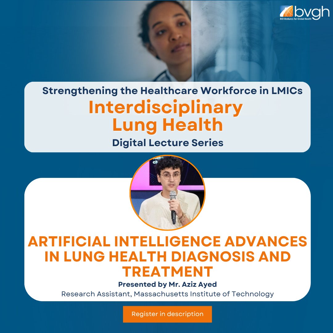 BIOVentures's tweet photo. The potential for technology in healthcare is broad. Learn about how AI can enhance the management of lung diseases tomorrow (June 4) with Mr. Aziz Ayed (Massachusetts Institute of Technology): https://t.co/ib0X6LK8wW https://t.co/P9pHbdEdaN