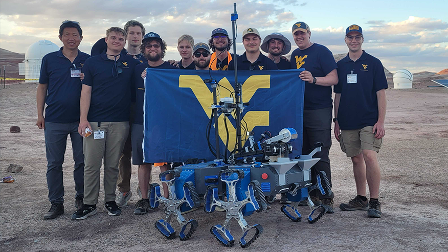 wvustatler's tweet photo. Congratulations to WVU robotics, Team Mountaineers!

The team placed fourth overall at the 2026 University Rover Challenge, earned first place in the System Acceptance Review and tied for first in autonomous navigation.

Read more here ⬇️
https://t.co/Kvu3TUffb2 https://t.co/xp0xdh0kqz