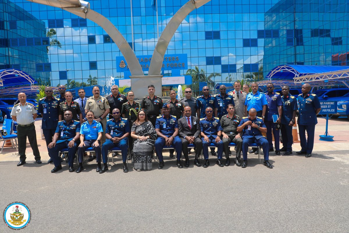 NigAirForce's tweet photo. NAF STRENGTHENS STRATEGIC DEFENCE TIES AS INDIAN NATIONAL DEFENCE COLLEGE DELEGATION VISITS HEADQUARTERS

In a demonstration of deepening international military cooperation and strategic engagement, participants of the prestigious National Defence College (NDC), New Delhi, India. https://t.co/9DIEuFVSJb