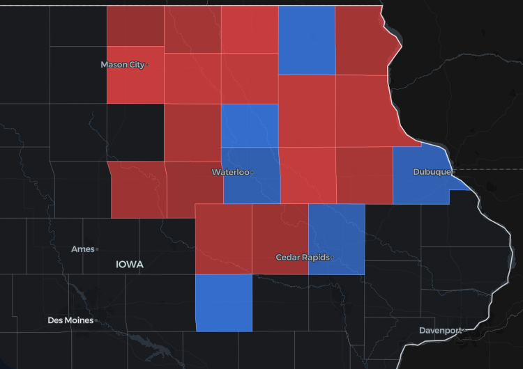 civicapi's tweet photo. Iowa US House 2 Primary Composition

- 🔵 Democrats - 49,012 (54.8%)
- 🔴 Republicans - 40,378 (45.2%) https://t.co/kzeXqT1zND