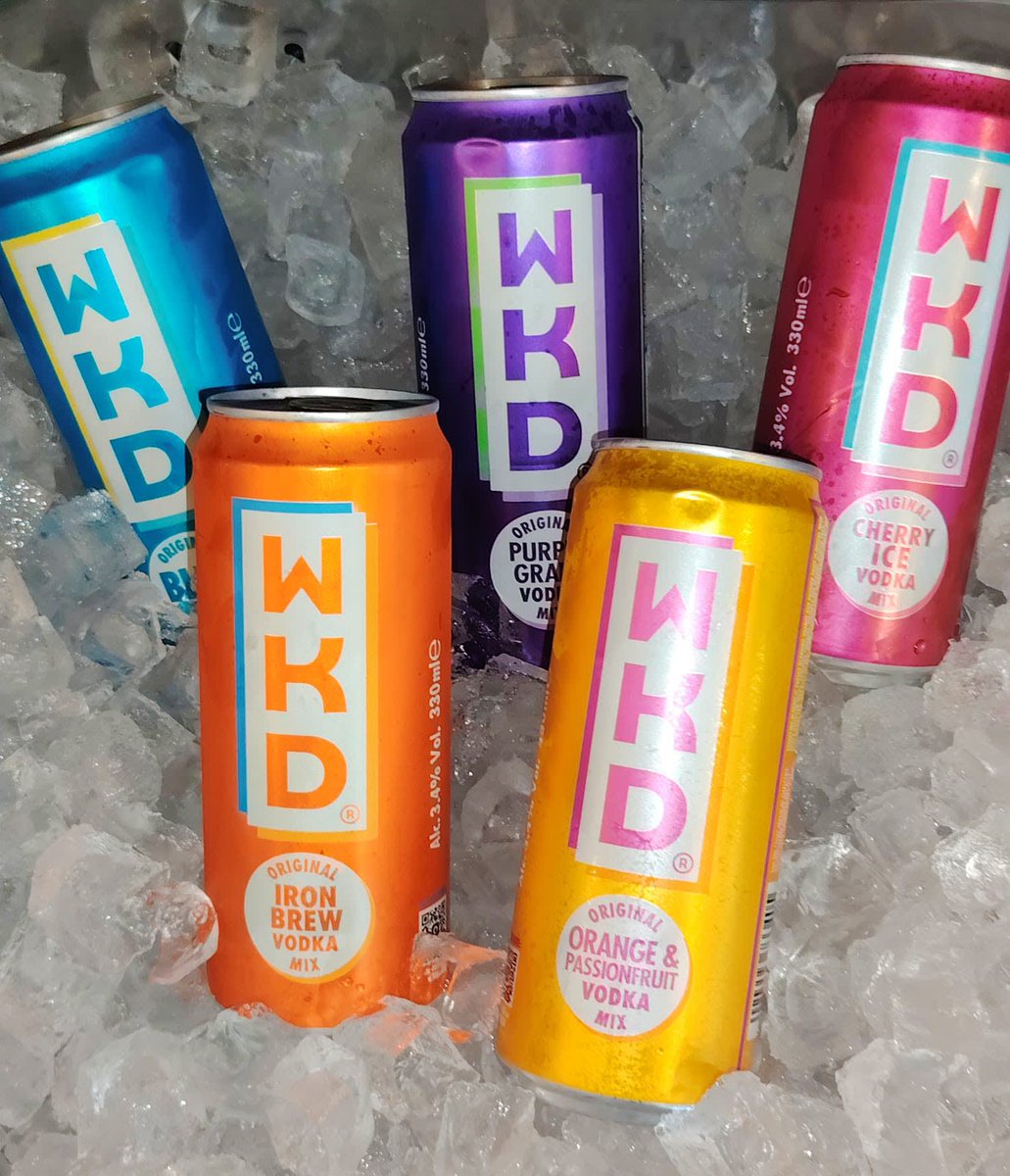 BlueLoungeRed's tweet photo. Want something wicked? We now carry a range of WKD cans. A sparkling alcoholic drink, premixed with fruit flavourings. Suitable for vegans and gluten free.
🟦 BLUE 
🍒 CHERRY ICE
🍊 ORANGE AND PASSIONFRUIT
🍇 PIRPLE GRAPE
🟧 IRON BREW https://t.co/qs0FPf2LcZ