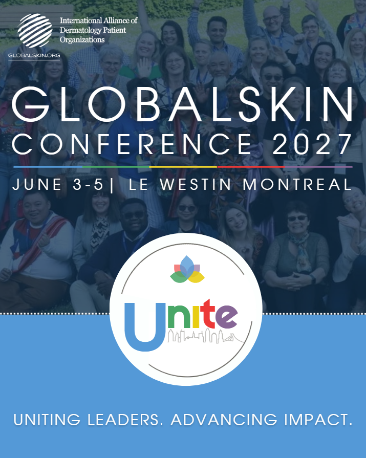 IADPO's tweet photo. 📣 Save the Date: UNITE 2027! In one year, GlobalSkin Members will gather in Montreal, June 3–5, 2027, for connection, collaboration, and action. Join peers from around the world to learn, share, and help shape the future of skin patient advocacy. 

#GSUNITE2027 #GlobalSkin https://t.co/0aXkb5Tq3s