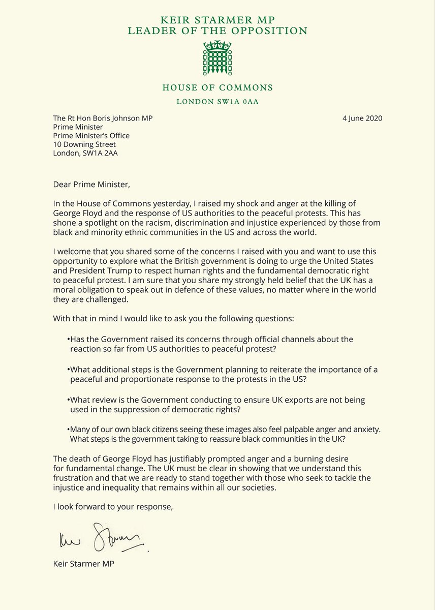 UKwantsmore's tweet photo. @KonstantinKisin Read Keir Starmers letter in 2020 regarding George Floyd.
I’m sick of this hypocritical, judgemental, gaslighting 2 Tier Government! https://t.co/viNQmDEmoh