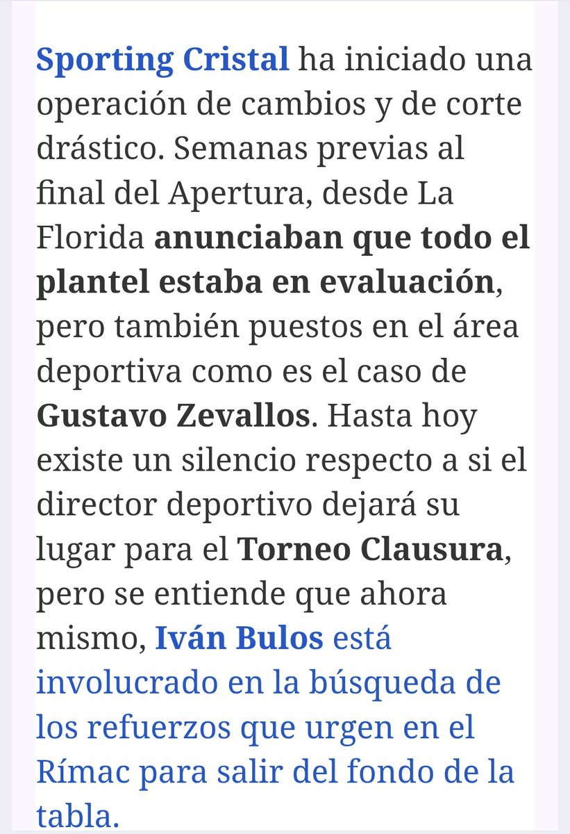 BSCervecero's tweet photo. #BSCInforma 🚨🚨

De acuerdo con Carlos Lázaro :

🗣 Ivan Bulos es quien está buscando los refuerzos de cara al Clausura, influye en el acercamiento de Arancibia y Torrejón a la Florida.

🔜 El dpto de Scouting ya cuenta con un perfil de jugadores y DTs en caso Ze Ricardo no siga https://t.co/j4ahH3ymbJ