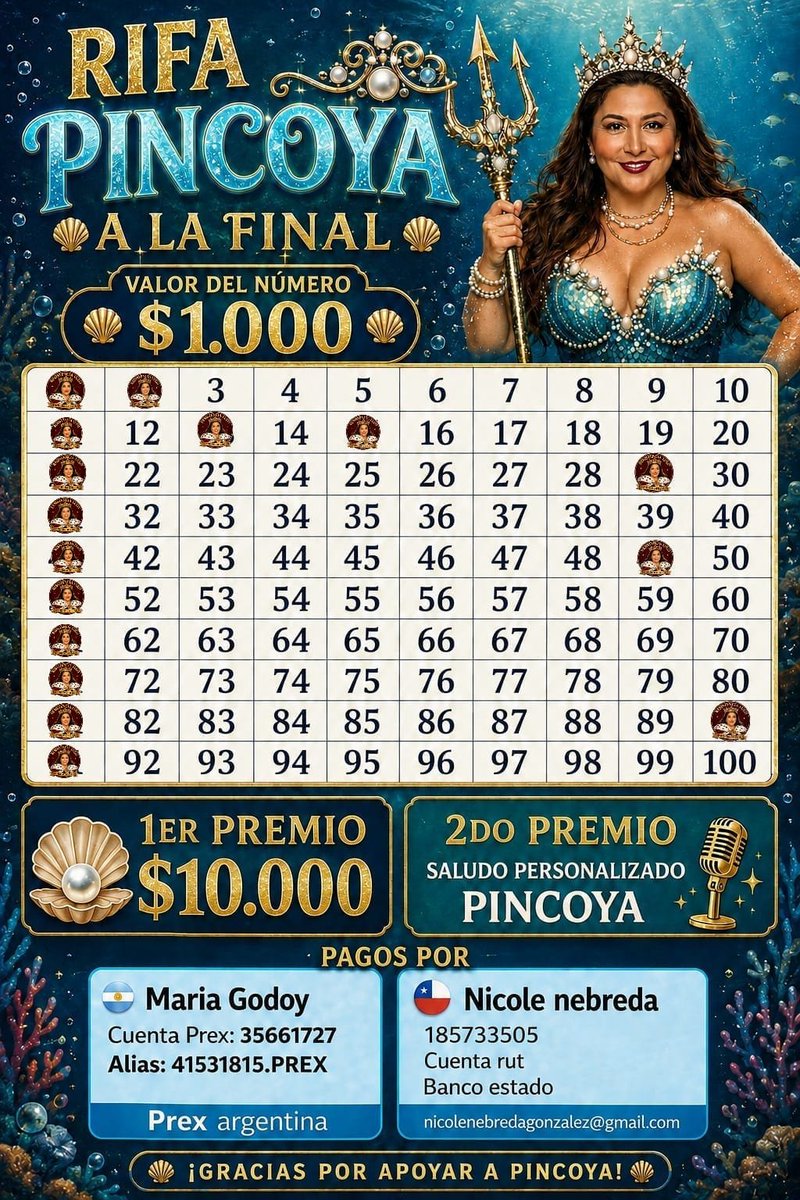 ElTanoOpina's tweet photo. Pincoyistas! Tenemos nueva rifa en la mira: 

➡️$1.000 el numero  
➡️Segundo premio: Saludo personalizado de la Pincoya

Toda ayuda siempre es bienvenida a full

#GranHermano https://t.co/7WpC7VKFVn