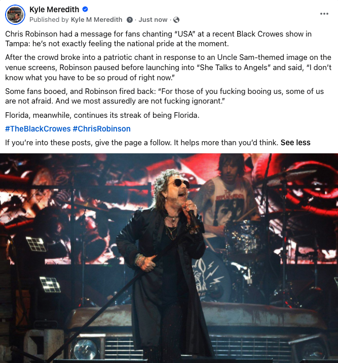 kylemeredith's tweet photo. https://t.co/CACjWkF7vO

#theblackcrowes #chrisrobinson https://t.co/uZIEaz09uY