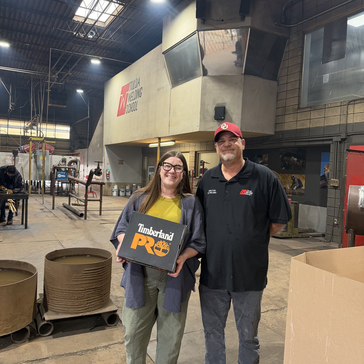 BlackHawkInd's tweet photo. For National Safety Month, BlackHawk Industrial was honored to donate 40 pairs of steel-toed boots to students at Tulsa Welding School.

We're proud to play a small role in supporting the next generation of welders, fabricators, and skilled trades professionals. https://t.co/4XuEOFGzHa